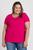 T-shirt Feminina Plus Size Visco Básica - Serena Pink