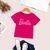 T shirt infantil barbie Rosa pink
