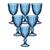 Taças de Vidro Madrid 360ml 6 peças - Casambiente Azul