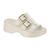 Tamanco Feminino Moleca Plataforma Tiras Fivela Meia Pata Branco off