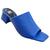 Tamanco Feminino Mule Salto Bloco Grosso Baixo Médio Alto Moda Estilo Confortavel Estiloso Anatomico Saltinho Bico Quadrado Antiderrapante Slide Azul