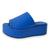 Tamanco Flatform Feminino Plataforma Color Azul 35