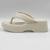 Tamanco Moleca Plataforma Tira Larga Feminino Off white