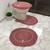 Tapete de Banheiro Crochê 3 Peças Cores Variadas Jogo Neutro Artesanal Decoração Básico Tricô Rose