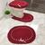 Tapete de Banheiro Crochê 3 Peças Cores Variadas Jogo Neutro Artesanal Decoração Básico Tricô Vermelho