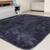 Tapete de sala grande felpudo luxuoso shaggy 3,00 x 2,00 m  CINZA LISO