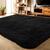 Tapete de Sala Quarto Grande Felpudo Luxo Macio Shaggy  2,00 X 1,40 m  PRETO