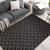 Tapete Geométrico Antiderrapante Carpete Para Sala Quarto Estampas 1,00m x 1,40m Tijolo Preto