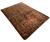 tapete indiano aveludado estampa geométrica antiderrapante cores vivas 2,00x1,40m tabaco madeira