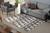 Tapete Jacquard Luxo para Sala Quarto Escritório 3,00m x 1,45m Moderno Emborrachado Antiderrapante Estampado Geométrico losango marrom e avelã