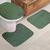 Tapete Para Banheiro Kit 3 Peças em Algodão Antiderrapante Verde