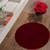 Tapete Para Sala, Quarto, Banheiro Redondo Antiderrapante Circle 75cm - Oasis Vermelho escuro