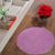 Tapete Para Sala, Quarto, Banheiro Redondo Antiderrapante Circle 75cm - Oasis Mescla Rosa