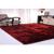 Tapete para Sala Quarto Luxo Liso Peludo Retangular 200x140cm Casen Vermelho