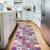 Tapete Passadeira De Cozinha Mosaique 160x50 Antiderrapante Rosa