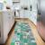 Tapete Passadeira De Cozinha Mosaique 160x50 Antiderrapante Verde