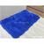 Tapete Peludo para Porta Sala Felpudo 40cm x 60cm Antiderrapante Shaggy AZUL LISO