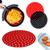 Tapete Protetor De Silicone Para Air Fryer Fritadeira Universal Anti-Aderente VERMELHO