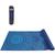 Tapete Yoga Mat Pilates PVC Com Estampa e Bolsa Yangfit Azul