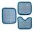 Tapetes para Banheiro Jogo Tear Algodão Decorativo Rustico -  Kit 03 Peças Tapete Para Banheiro - Azul
