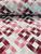 Tecido Percal liso e estampado ideal para Colchas e Almofadas 1m x 2,50 de largura Quadrados rosa