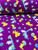 Tecido Soft 100% Poliéster Estampas Variadas 50cm x 1,60 Dino f roxo