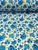 Tecido Tricoline 100% algodão (50cm X 1,5m)  Floral elegância Azul NV SG