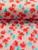 Tecido Tricoline 100% algodão - Fernando Maluhy - (50cm x 1,50) Flores rosa e azul fundo rosa 