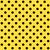 Tecido Tricoline Poá Bola Grande 25 cm x 150 cm 100% Algodão- Peripam Fundo amarelo com bola preta