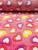 Tecido Ultra Soft Fleece 50cm x 1,60 Corações coloridos f rosa
