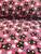 Tecido Ultra Soft Fleece 50cm x 1,60 Ursinho fundo rosa
