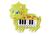 Teclado Baby Dinossauro Brinquedo Som Musica Diversão Cores  Amarelo