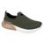 Tênis Actvitta Conforto Esportivo Slip On Cores 4809100 Verde militar