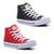 Tenis All Kit 2 Pares Star Feminino Masculino Cano Alto Lona Hi Últimos Pares120Bo Vermelho, Preto