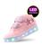Tênis Bota botinha LED Luz estrela rosa Infantil feminino Rosa