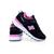 Tenis Caminhada Cano Baixo Feminino Palmilha EVA Conforto Preto, Rosa