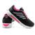 Tenis Caminhada Zeus Novo Design Feminino Sola Macia Alta Preto, Rosa