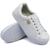 Tênis Casual Love Dk Shoes com Cadarço Sola Reta Detalhe em Perfuros e Metal Branco