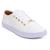 Tenis Casual Sapatenis Basico Feminino Passeio Sola Leve Dia a Dia Branco