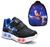 Tenis De Led Masculino Sonic Calce Facil Meninos Infantil Estilo Original + Mochila Bege