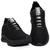 Tênis Esportivo Masculino Caminhada Academia Original BF Shoes Preto, Preto