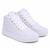 Tenis Feminino Botinha Cano Alto Casual Basica Dia a Dia Moda Blogueira Branco