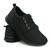 Tenis Feminino  Caminhada Corrida Conforto Ref 091 schi Preto, Preto