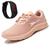 Tenis Feminino Casual Academia Caminhada Corrida + Relogio Rosa