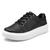 Tenis Feminino Casual de Amarrar Leve e Confortavel Cores Lasoffi Preto