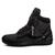 Tênis Feminino Casual Fit Cano Alto Confortável Macio Com Cadarço Cano Alto Sneaker Preto