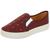 Tenis Feminino Casual Sapatenis Elastico Slip On Via Angel S Bordô