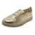 Tênis Feminino Casual Slip On Couro Conforto Bottero Dourado