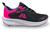 Tenis Feminino Corrida Via United Leve Preto, Rosa