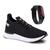 Tenis Feminino Esportivo Caminhada Ultrabone Prime + Relógio Digital Preto, Branco